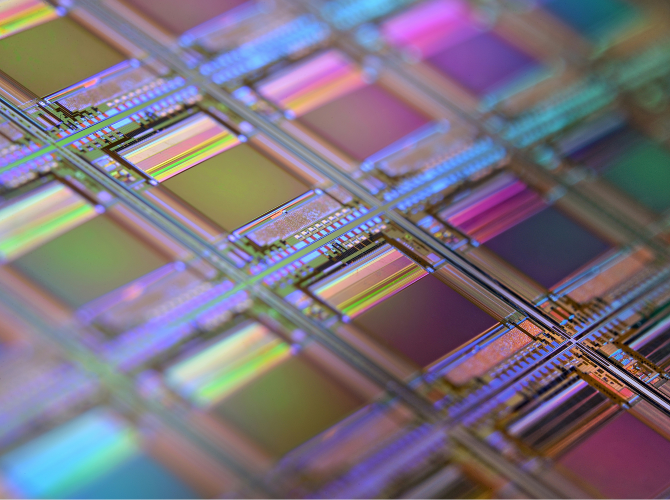 Close-up of advanced energy technology components